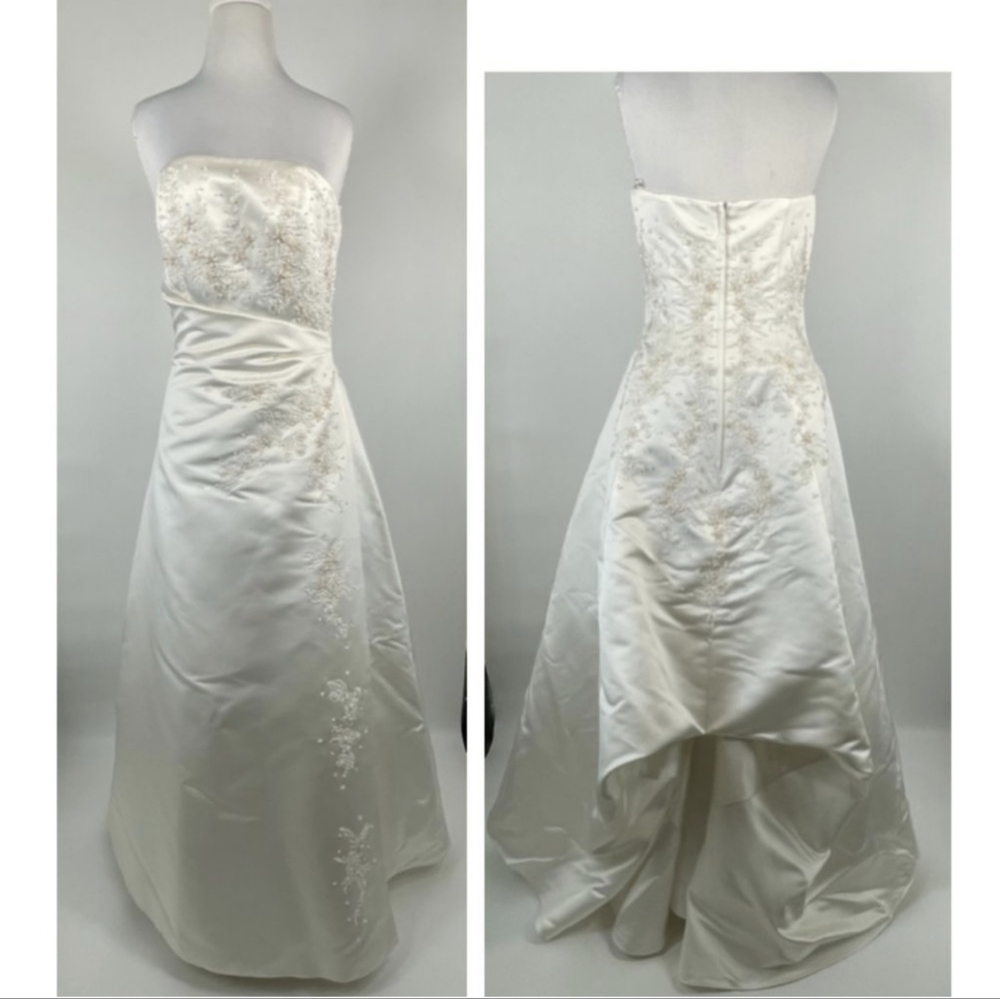 Ivory Satin Wedding Gown